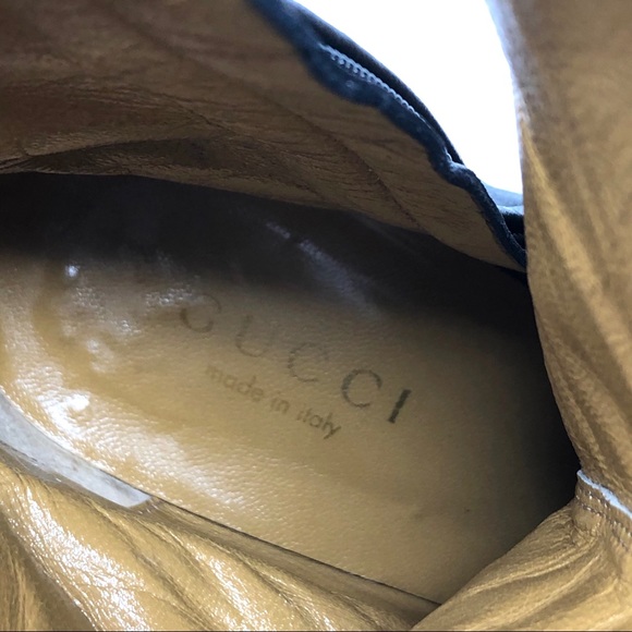 GUCCI black leather booties, made Italy, size 9 - Picture 9 of 15